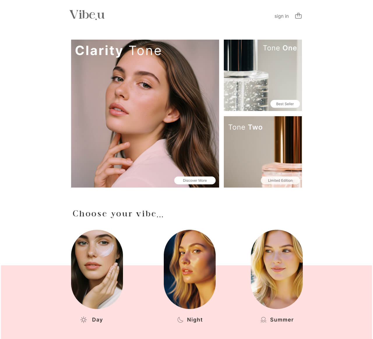 Skin Care Web Design